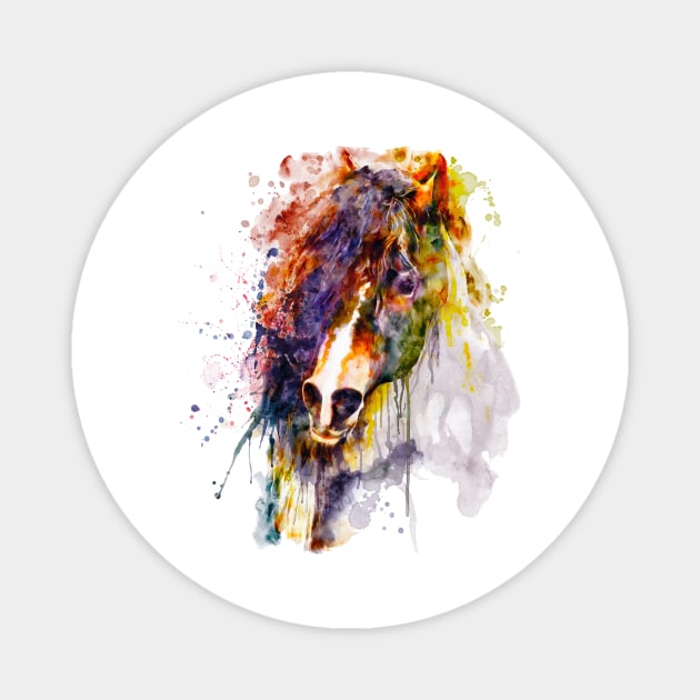 Abstract Horse Head Magnet by Marian Voicu